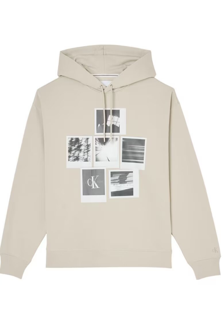 Calvin Klein Jeans Hanorac barbati - Bumbac - Multicolor - Crem