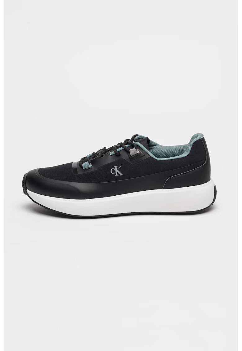 Calvin Klein Jeans Pantofi sport low-cut cu logo - Negru/Albastru deschis