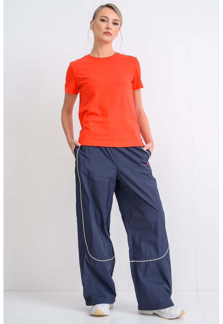 Calvin Klein Jeans Tricou din bumbac cu logo brodat - Rosu