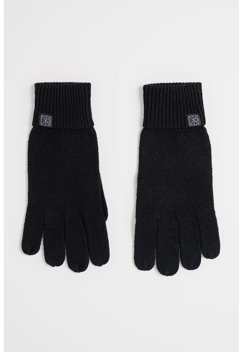 Calvin Klein Manusi tricotate de casmir - Negru