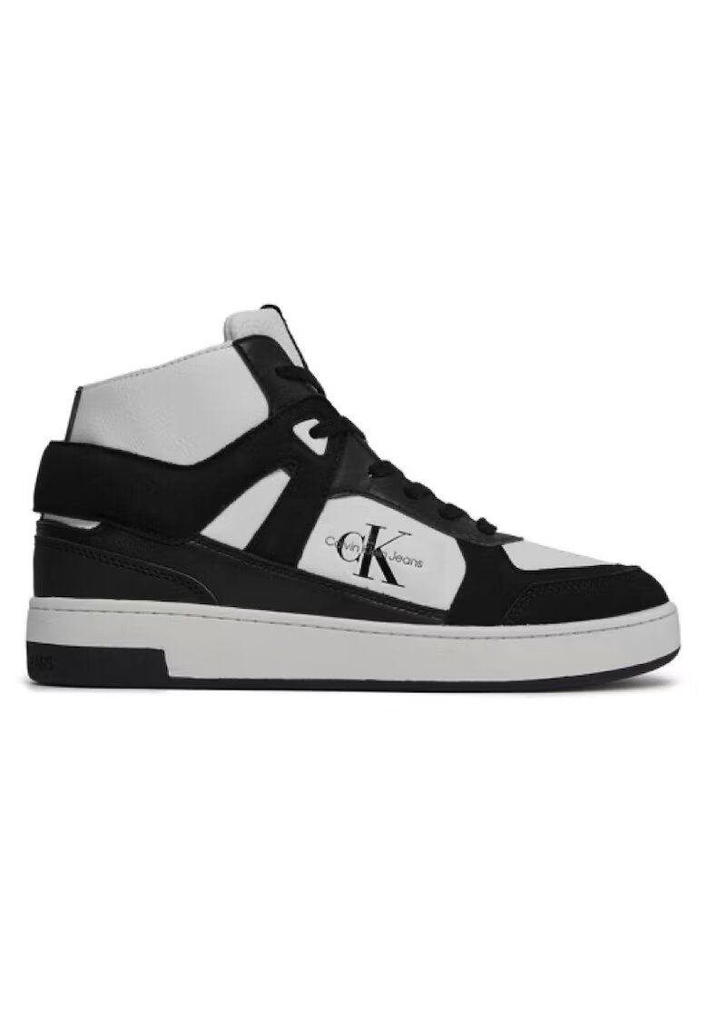 Calvin Klein Pantofi Sport Basket Cupsole mid leather-YM0YM00883-01W