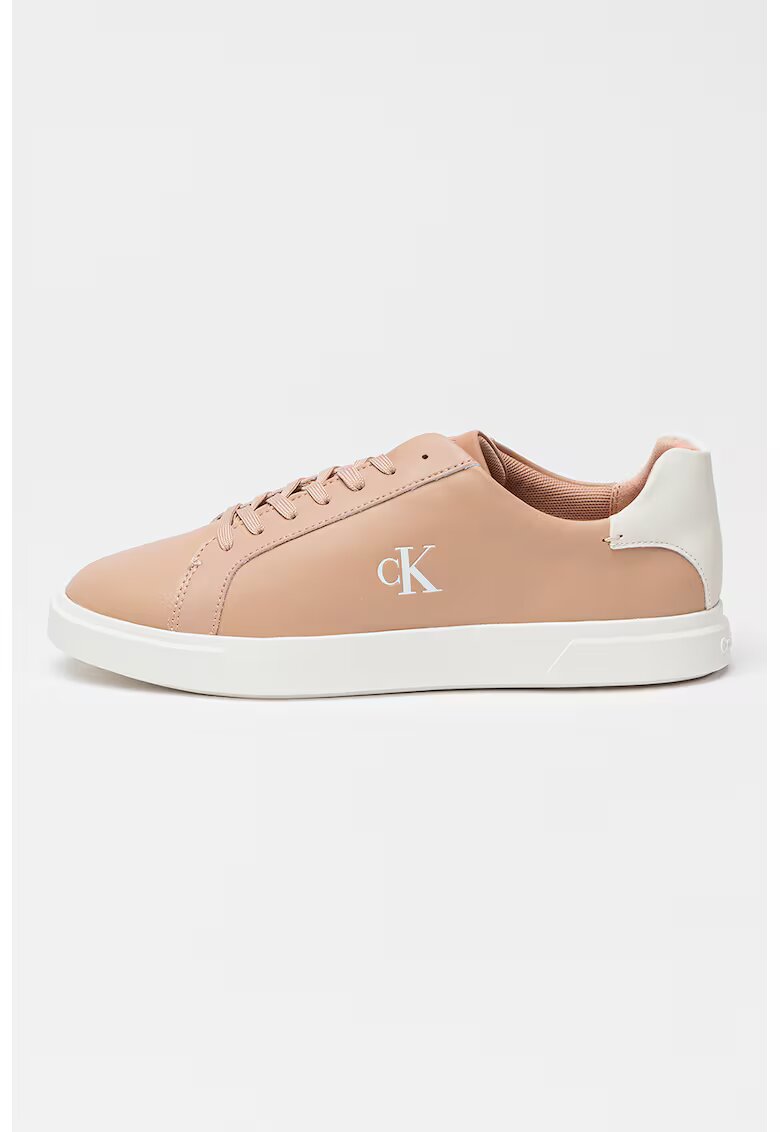 Calvin Klein Pantofi sport din piele cu detaliu logo - Roz prafuit