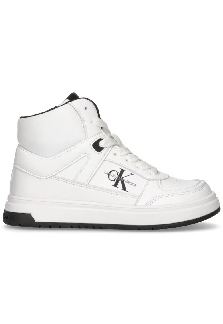 Calvin Klein Pantofi sport pentru Fete - high top lace-up sneaker - V3X9-81063-1355100 - Alb - Alb