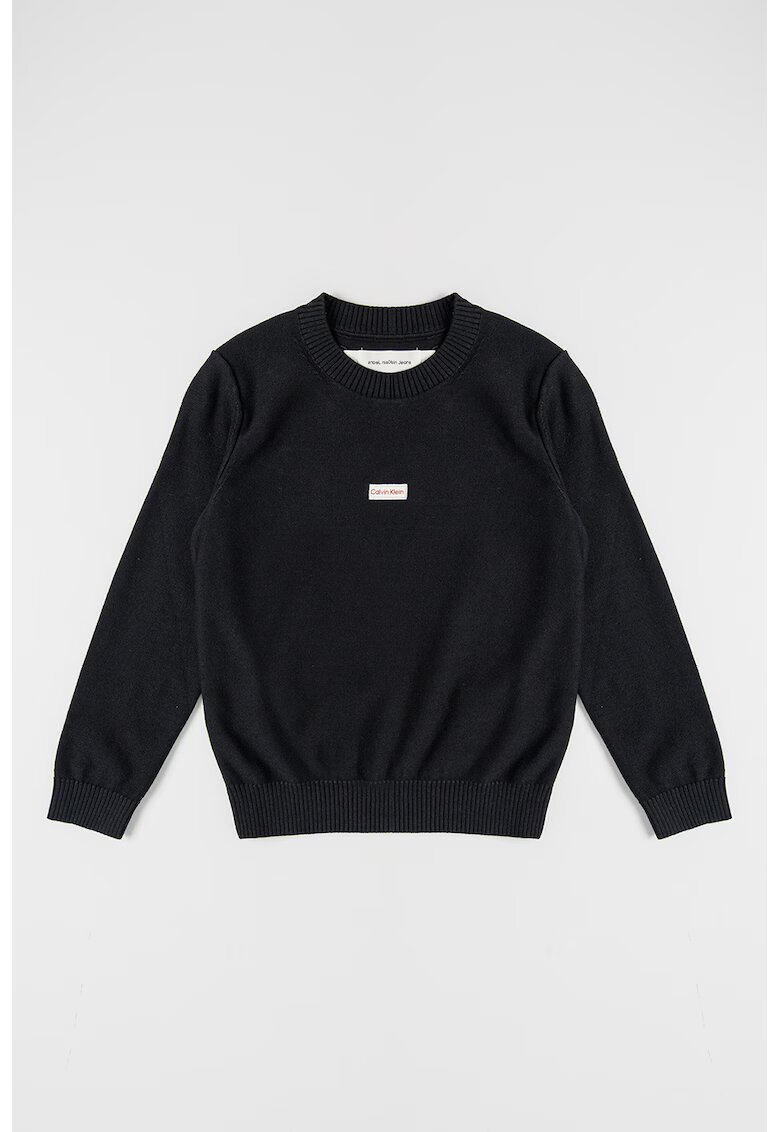 Calvin Klein Pulover cu decolteu la baza gatului - Negru