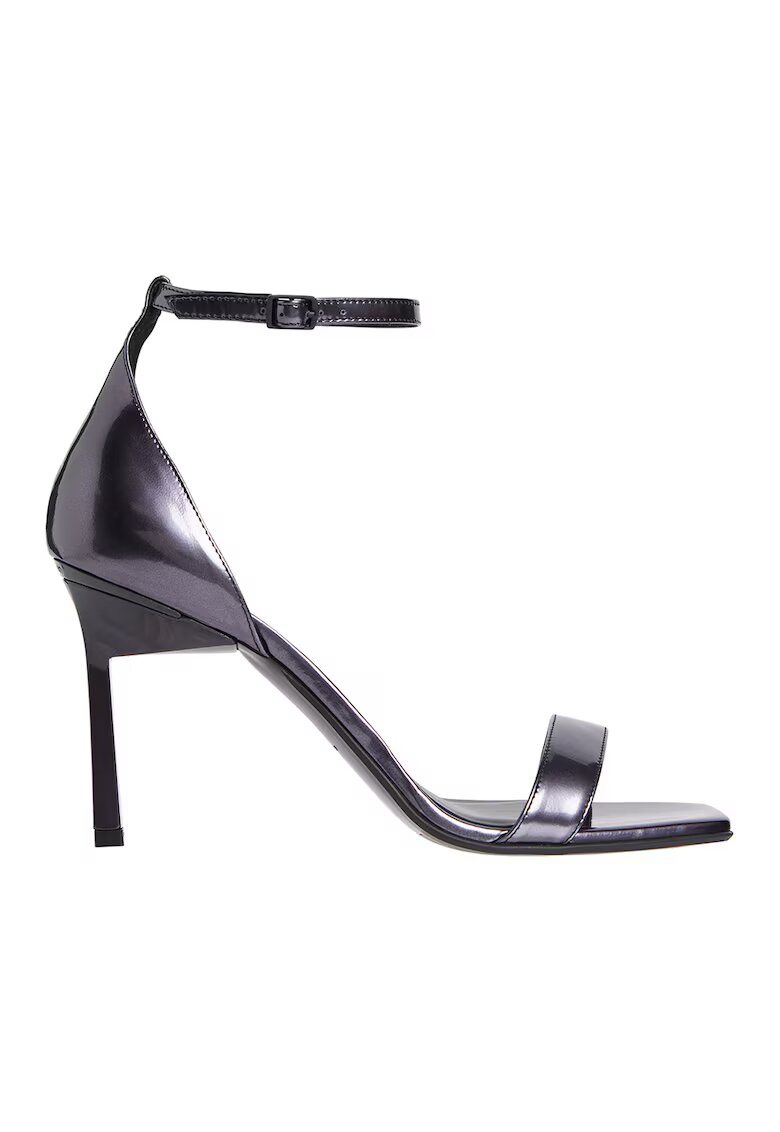 Calvin Klein Sandale din piele cu varf patrat - Albastru ultramarin