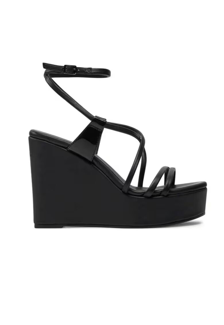 Calvin Klein Sandale wedge - Negru - Negru