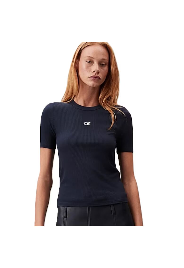Calvin Klein Tricou A- Modal Rib Tee (essential)-LV044C901G-CEF