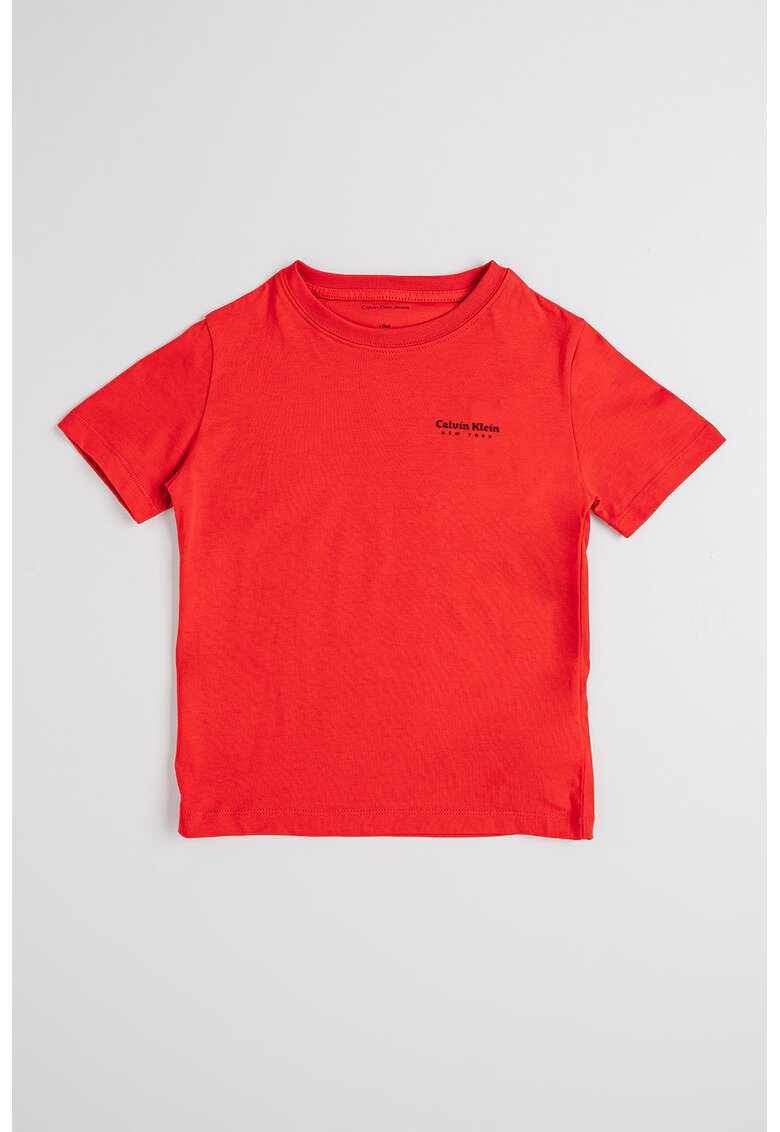 Calvin Klein Tricou de bumbac cu logo - Rosu