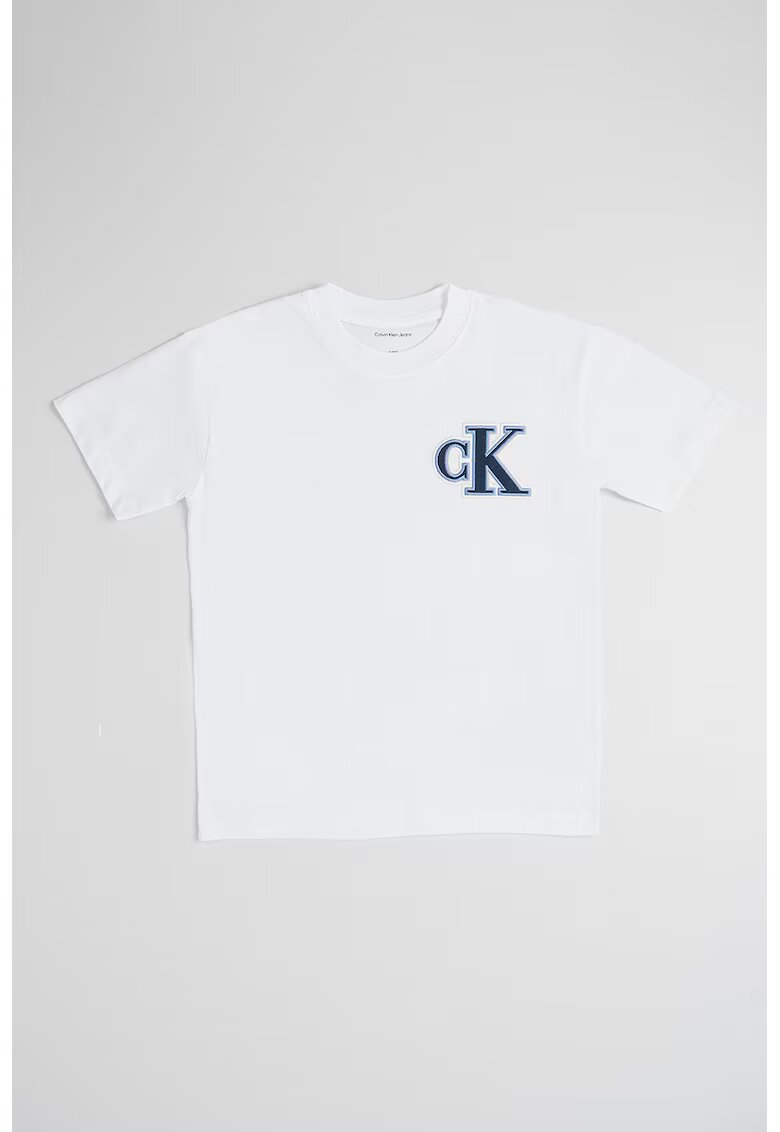 Calvin Klein Tricou din bumbac cu aplicatie logo - Alb