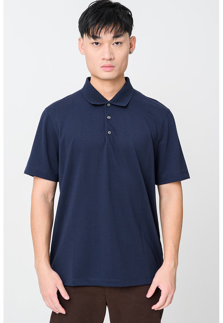 Calvin Klein Tricou polo cu model uni - Albastru ultramarin