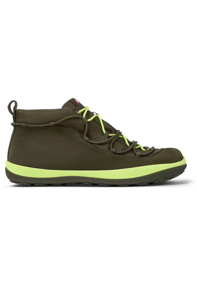 Camper Ghete de piele cu garnituri din material textil Peu Pista - Verde