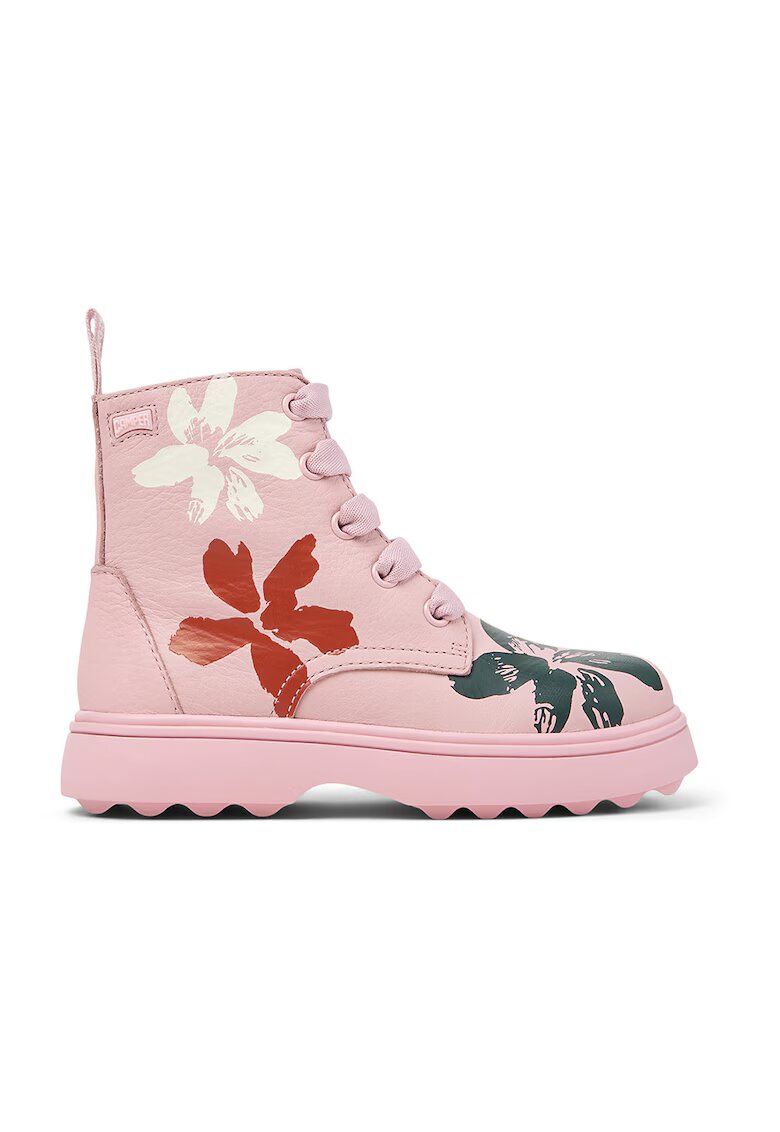 Camper Ghete de piele Norte Twins 479 - Rosu/Roz pastel/Verde englez