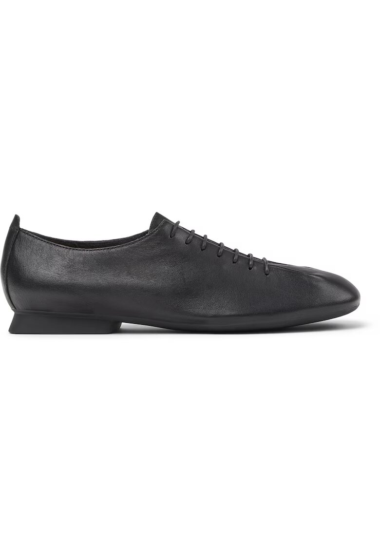 Camper Pantofi slip-on cu varf patrat si talpa plata Casi Myra - Negru