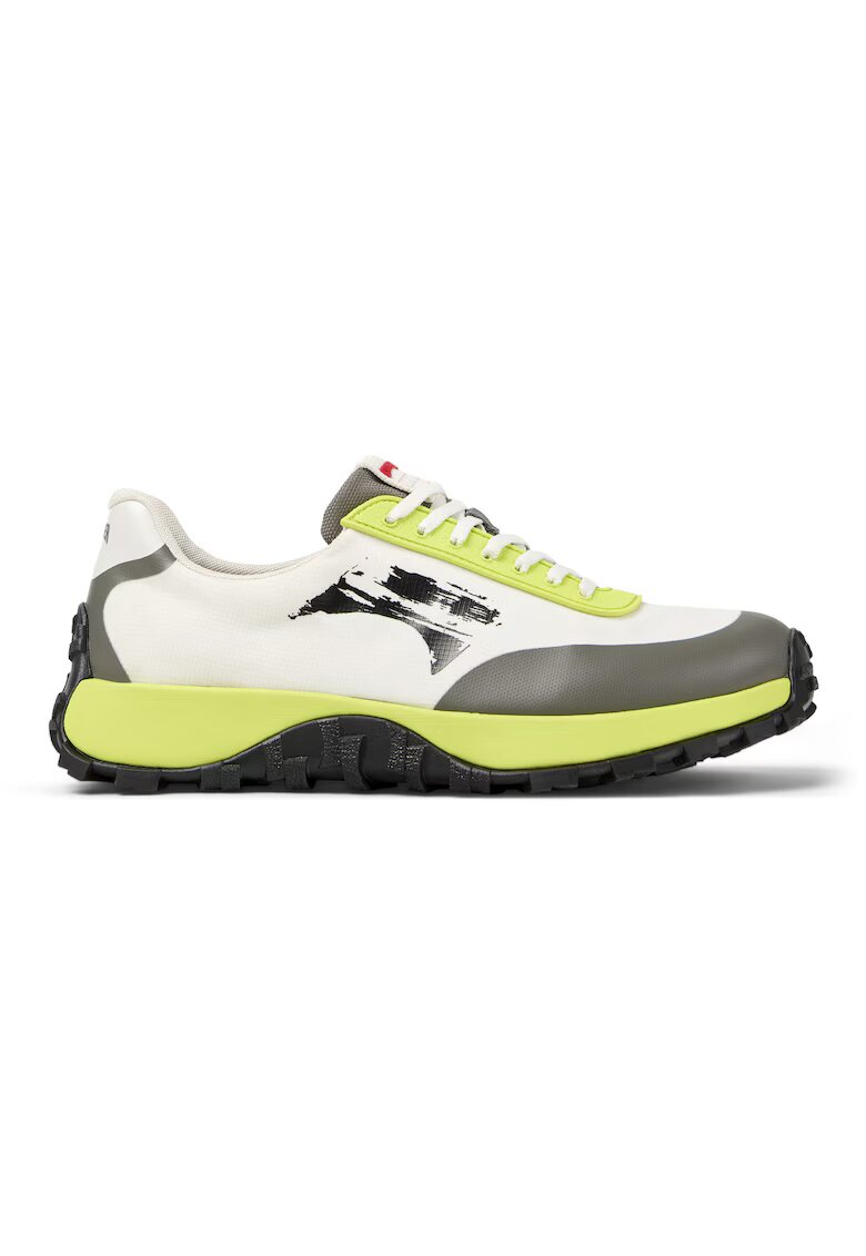 Camper Pantofi sport cu segmente de piele ecologica - Alb/Gri
