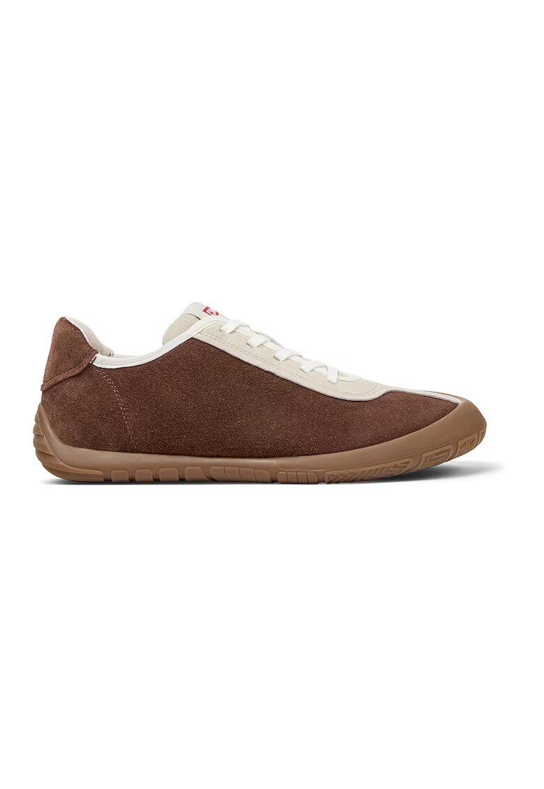 Camper Pantofi sport din piele intoarsa cu logo - Maro/Bej deschis