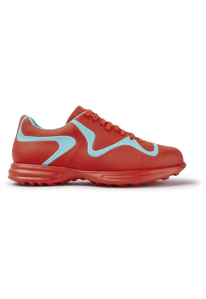 Camper Pantofi sport din piele Twins - Rosu
