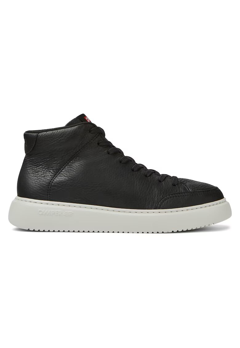 Camper Pantofi sport high-top din piele Runner K21 1237 - Alb/Negru