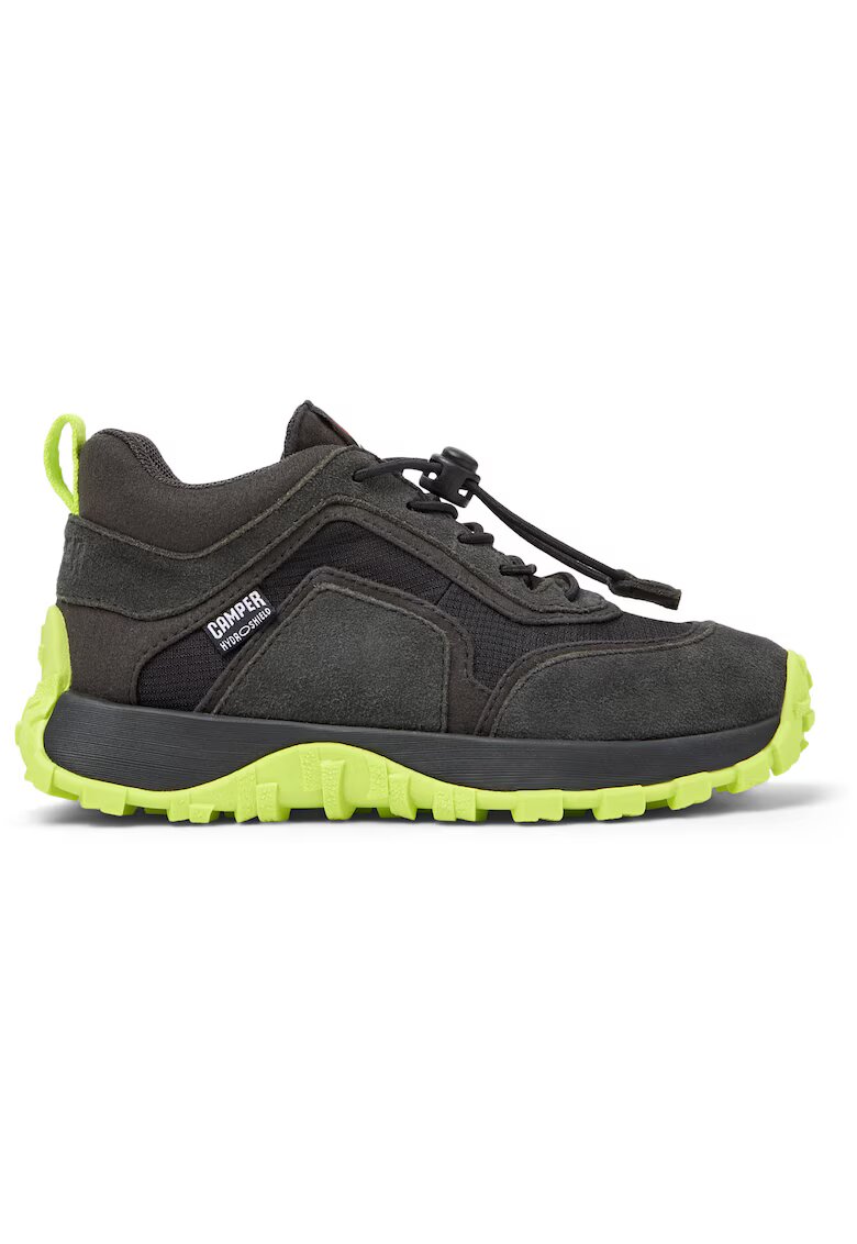 Camper Pantofi sport mid-cut din piele nabuc cu garnituri din material textil Drift Trail - Negru/Gri