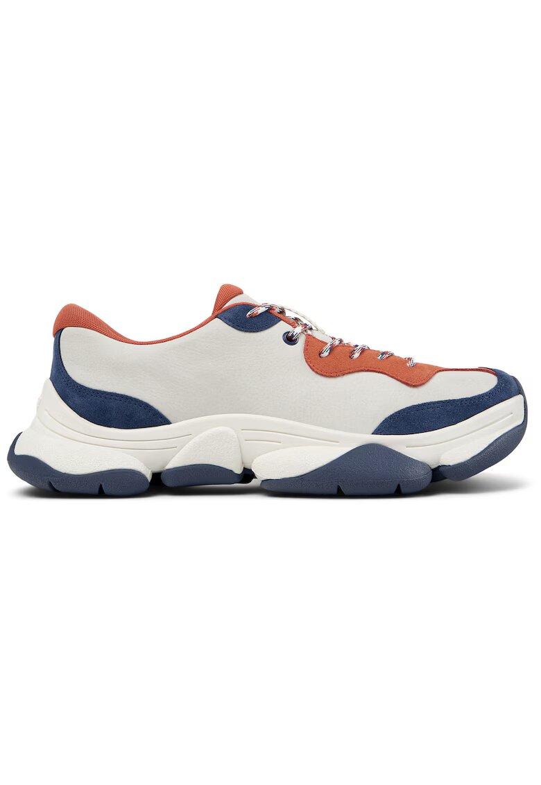 Camper Pantofi sport uni de piele ecologica - Alb/Albastru