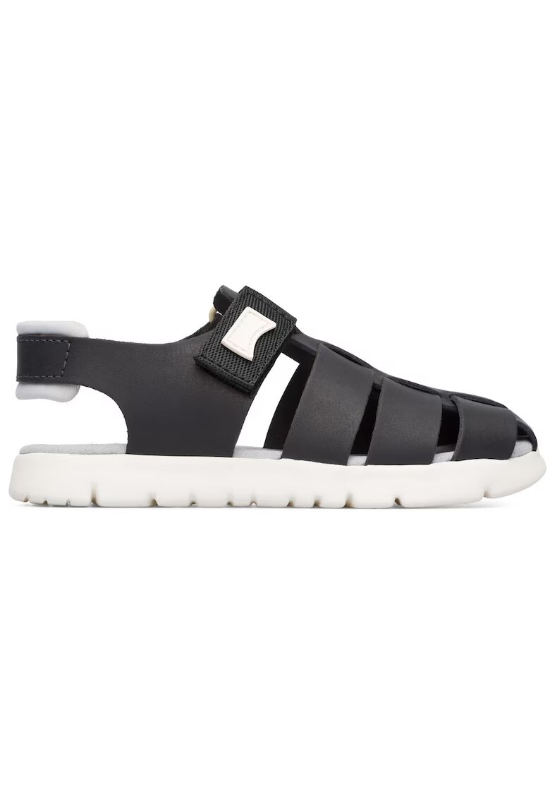 Camper Sandale cu talpa plata - model uni si inchidere velcro Orugua - Roz