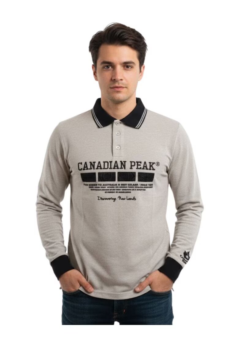 Canadian Peak Bluza polo cu imprimeu logo Kinstar -