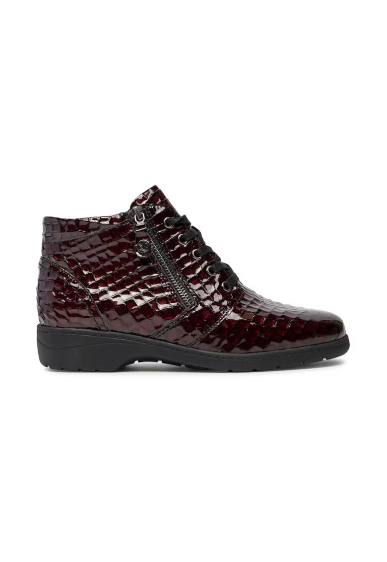 Caprice Botine dama - 304315 - Piele naturala - Visiniu