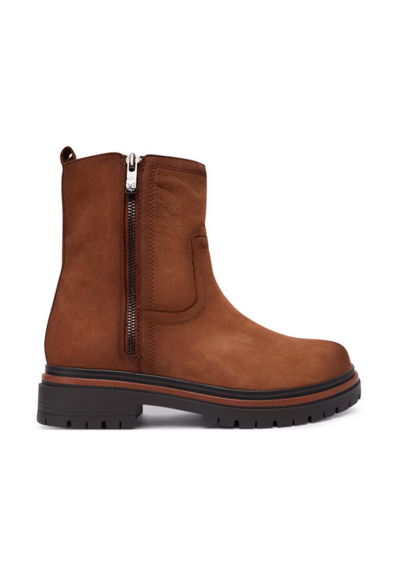 Caprice Botine dama Cognac - piele naturala - maro