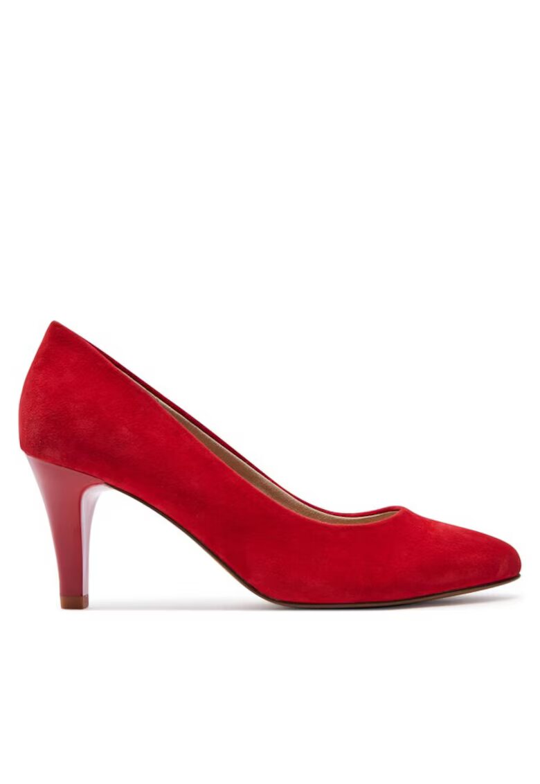 Caprice Pantofi dama 303662479 - Piele intoarsa - Rosu
