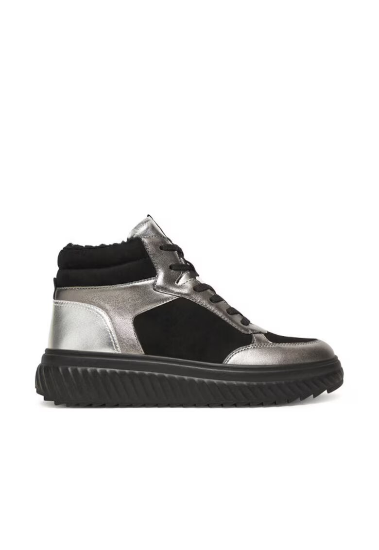 Caprice Tenisi dama 019 9-26212-45 - piele naturala - negru/argintiu