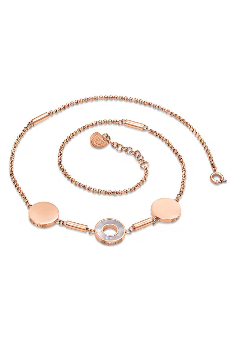 Carlette Colier personalizabil - din otel inoxidabil hipoalergenic - placat cu aur 14k Le Collier
