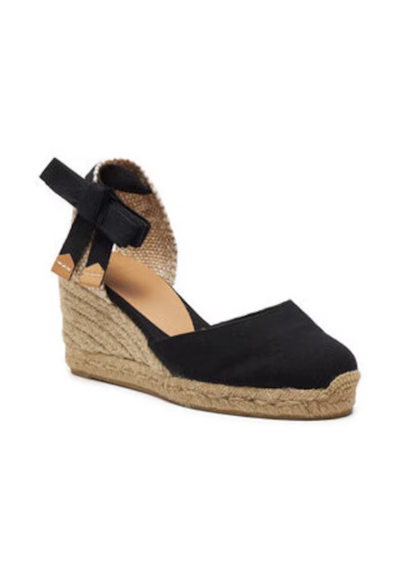 Castaner Espadrile dama - negru - material textil - platforma confortabila -