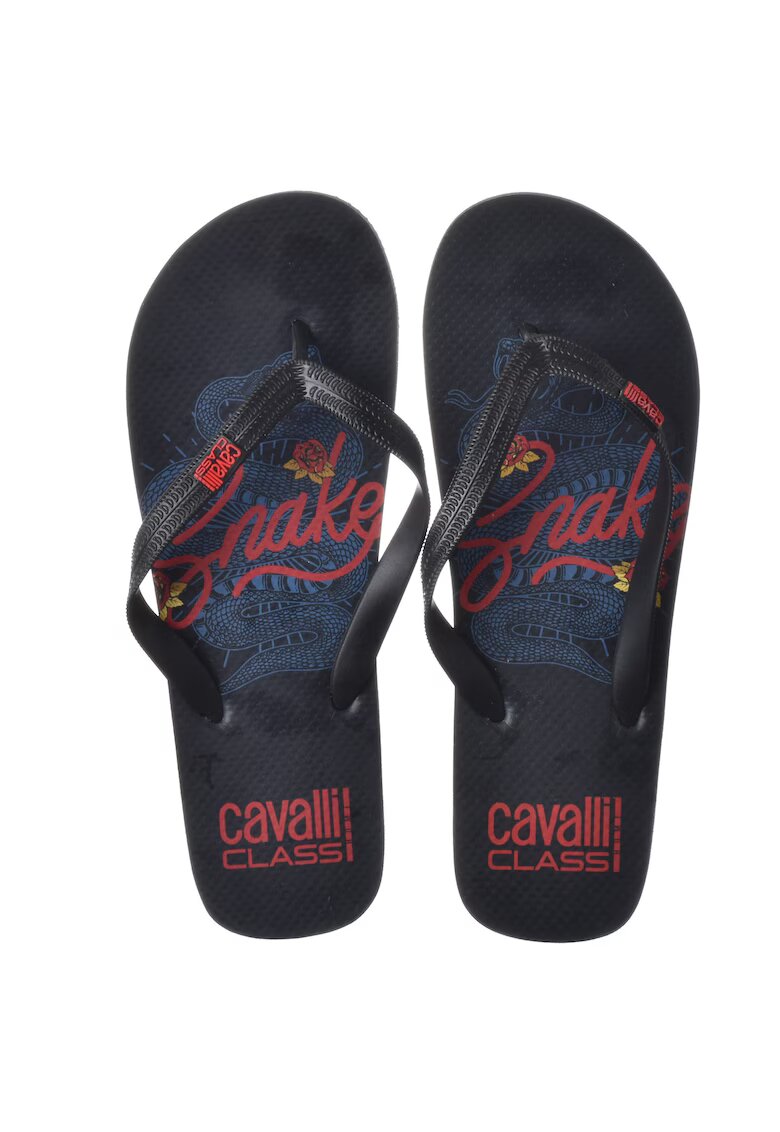 Cavalli Slapi barbati - D001078-B001 - negru/rosu