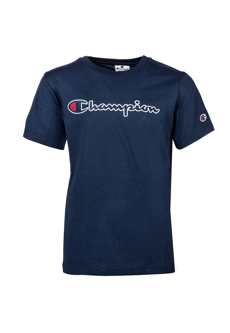 Champion Tricou cu logo brodat - Bleumarin -
