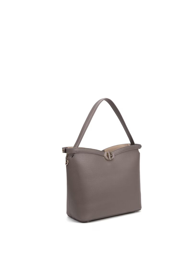 CHRIS BELLA Geanta tote din piele ecologica Seraphina - Maro taupe inchis