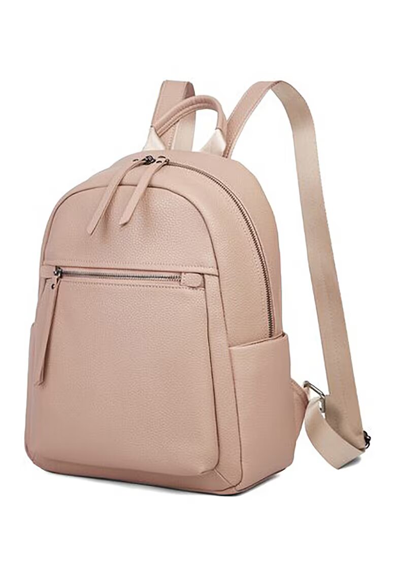 Ciel Rucsac din piele cu buzunare exterioare - Maro taupe deschis