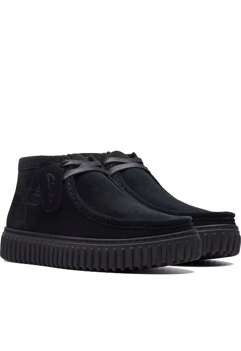 Clarks Ghete barbati - casual - piele intoarsa - negru -