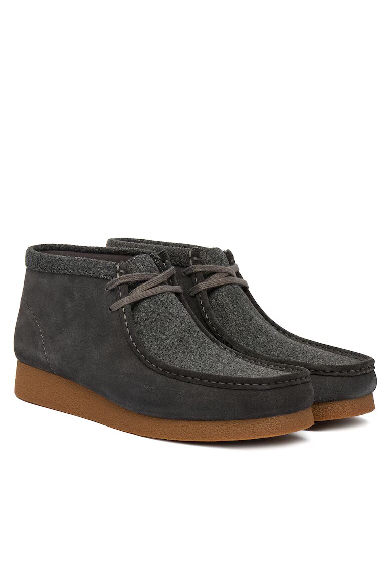 Clarks Ghete barbati - WallabeeEVO BT 26183 - piele naturala - gri inchis