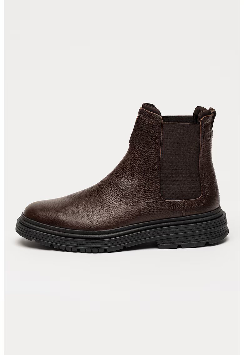 Clarks Ghete Chelasea de piele Badbury - Maro cognac