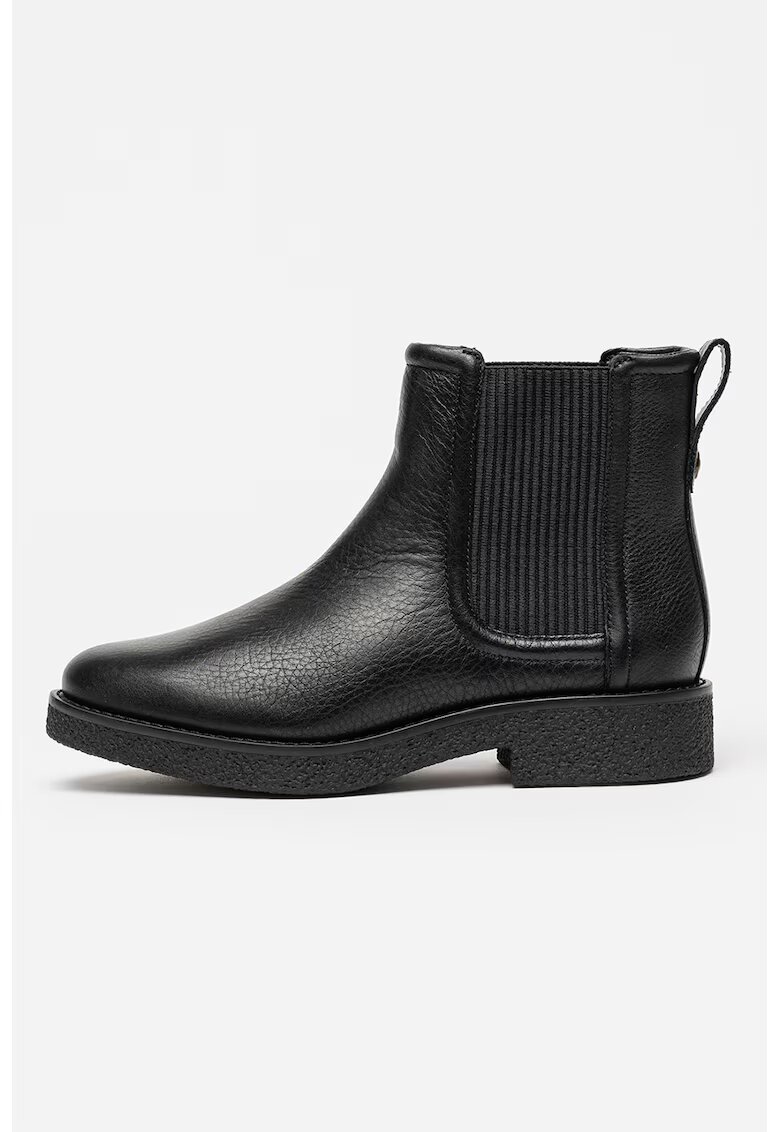 Clarks Ghete Chelsea de piele Nella - Negru