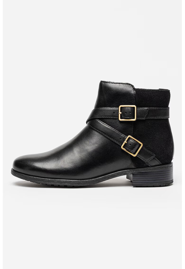 Clarks Ghete din piele si piele intoarsa Havisham - Negru