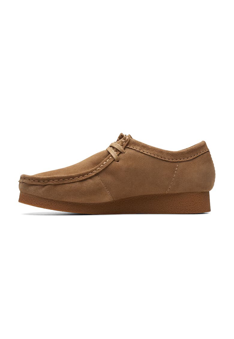Clarks Mocasini de piele intoarsa Wallabeeevo - Caramel