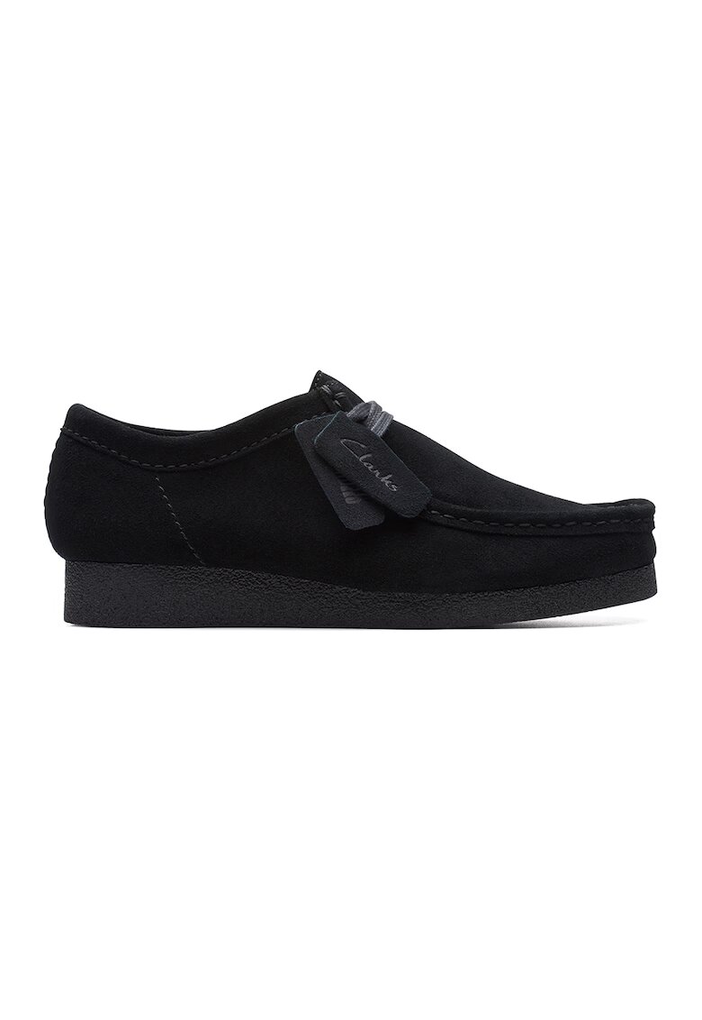 Clarks Mocasini de piele intoarsa Wallabeeevo - Negru