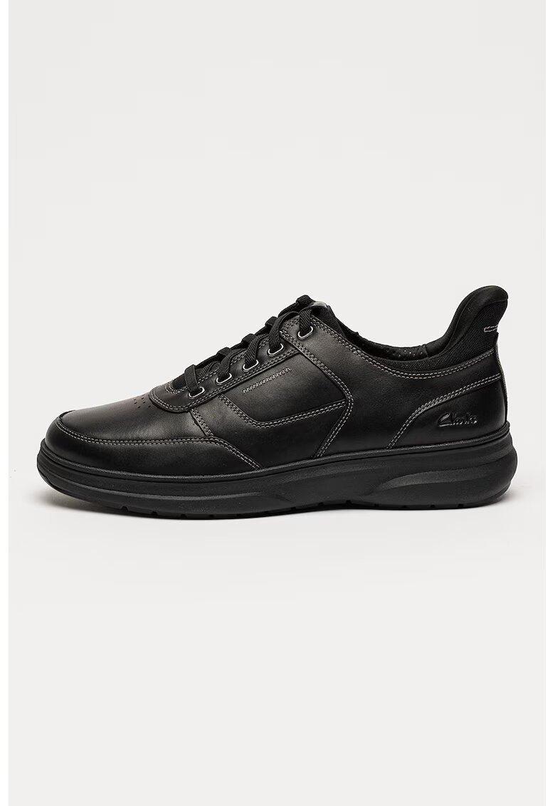 Clarks Pantofi casual din piele Mullan Easy - Negru