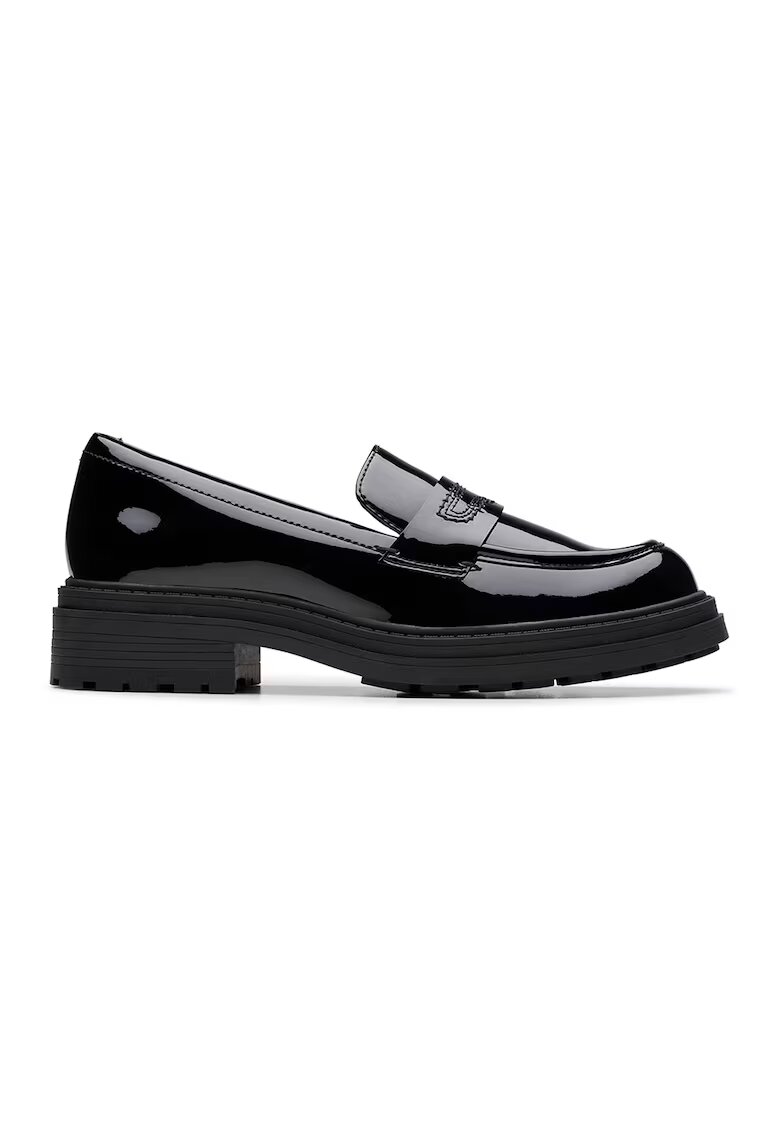 Clarks Pantofi loafer de piele lacuita - Negru