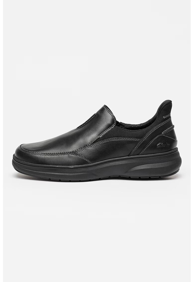 Clarks Pantofi slip-on de piele Mullan - Negru