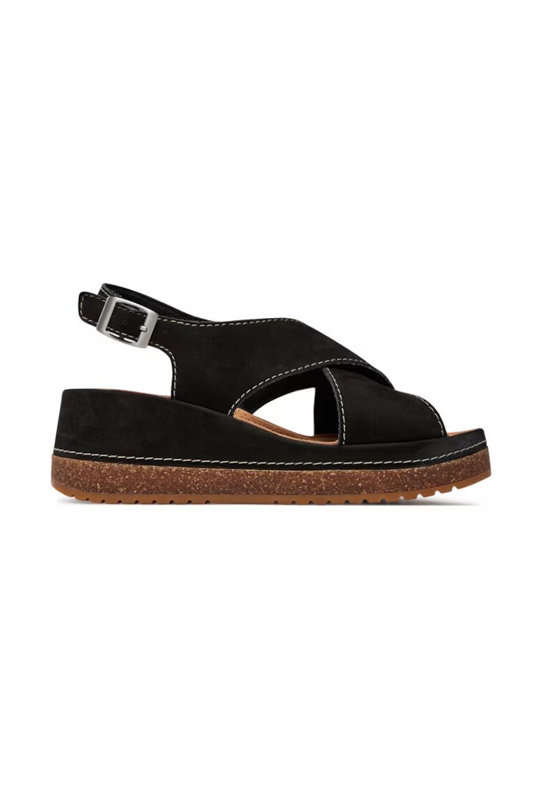 Clarks Sandale dama - 303500 - Piele nabuc - Negru - - Negru