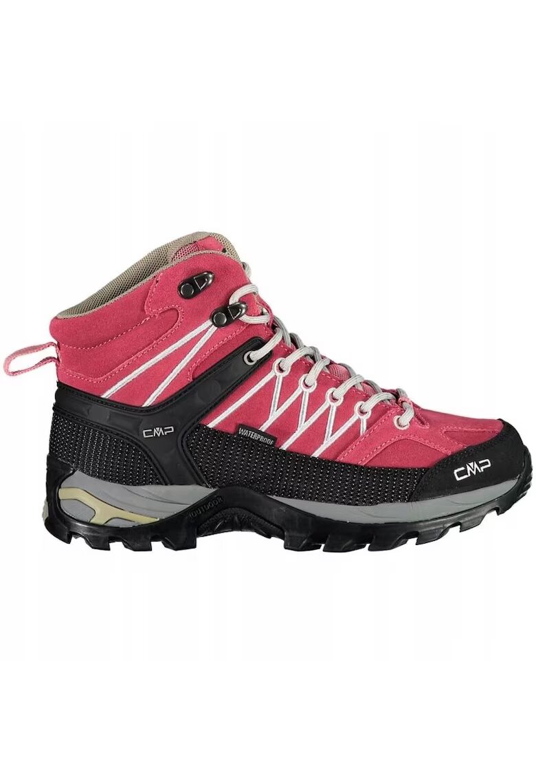 Cmp Ghete sport dama Rigel Mid WP - Piele ecologica - Roz/Negru -