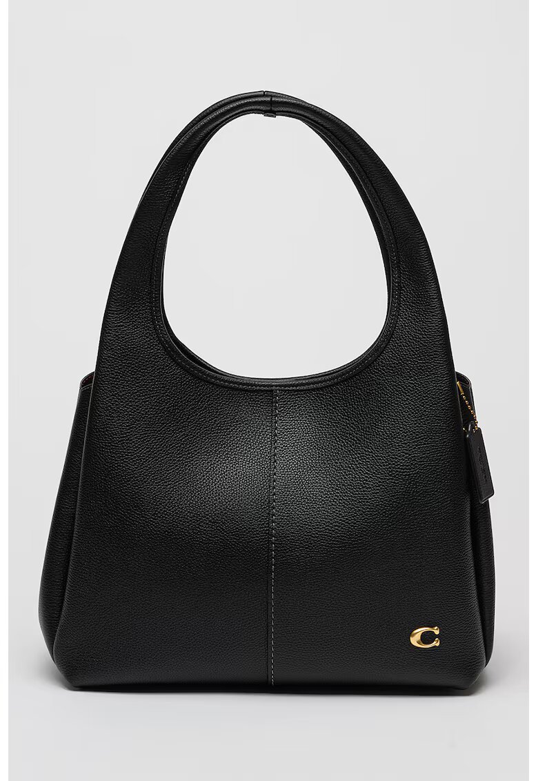 Coach Geanta hobo din piele cu logo metalic Zoe - Negru - 12x33x19