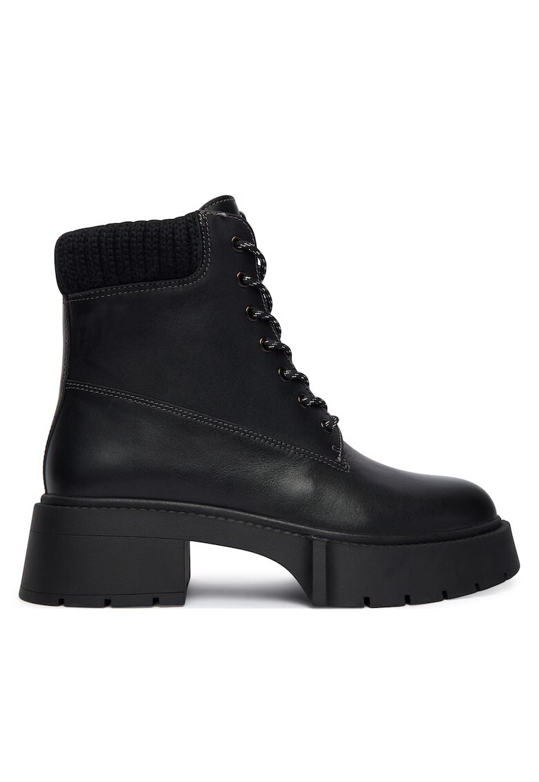 Coach Ghete dama Black Leah Platform - piele naturala - negru
