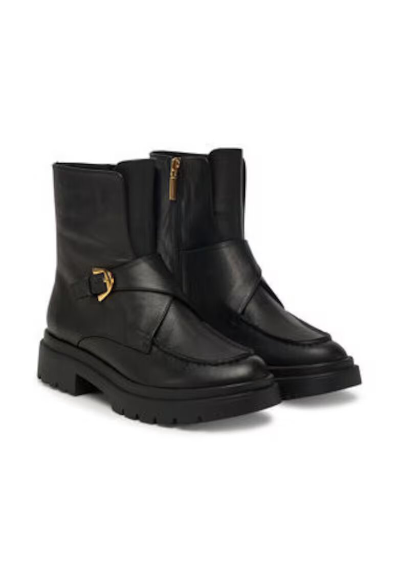 Coccinelle Botine dama 305541727 - Piele naturala - Negru